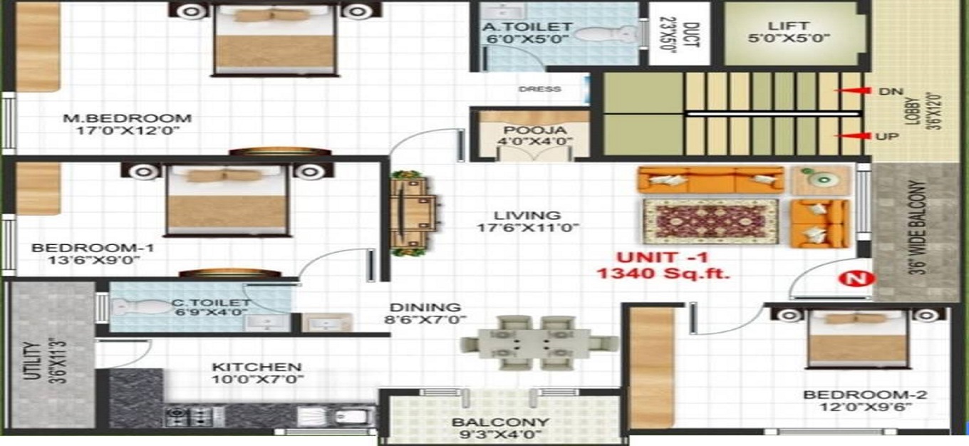 OM Shivshankar Society Floor Plan