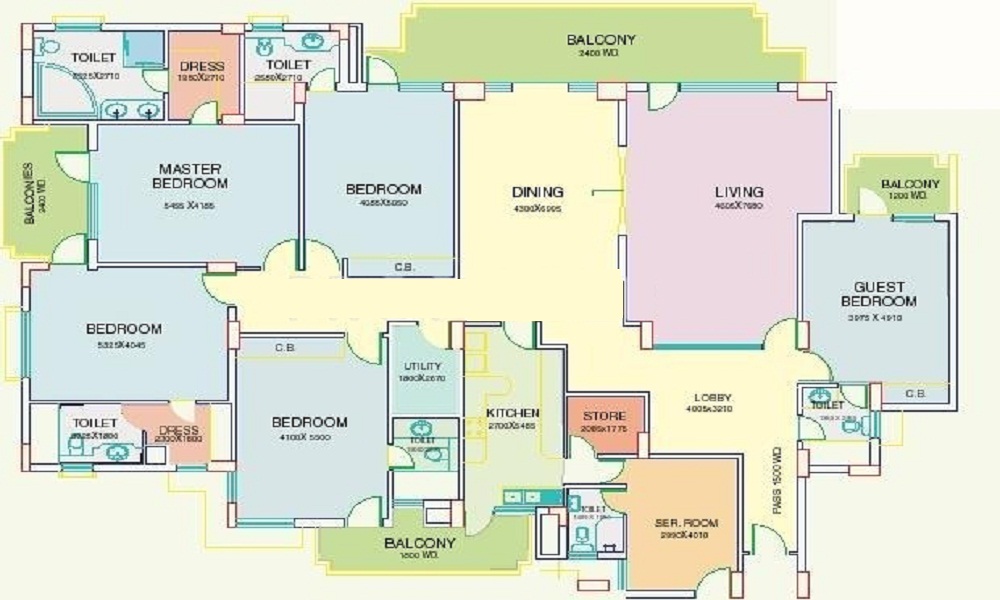 Eros Royale Retreat 3 Floor Plan