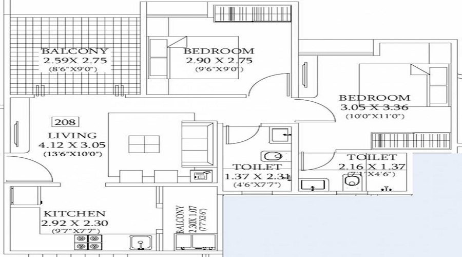 Venkatesh Bliss Solitaire Floor Plan