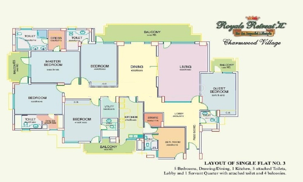 Eros Royale Retreat 2 Floor Plan