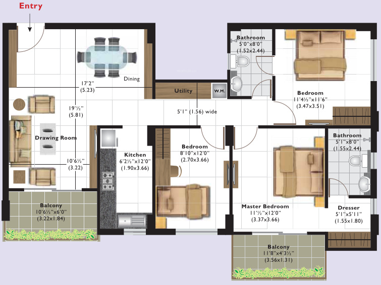 Ashiana Tarang Phase III Floor Plan