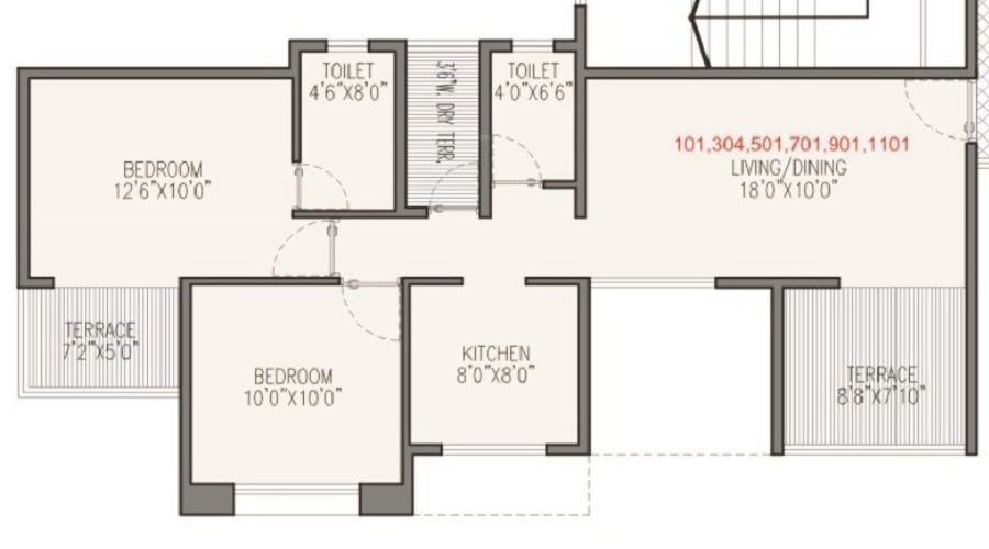Elysian Eden Spaces A Wing Floor Plan