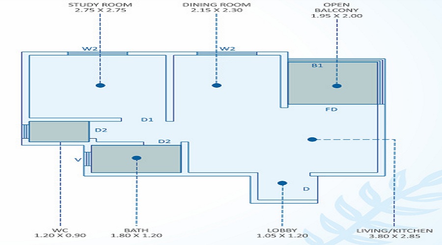 Satyam Serenity B Floor Plan