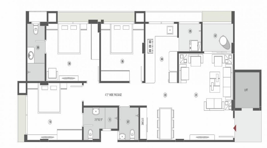KT Hrishikesh H3 Floor Plan