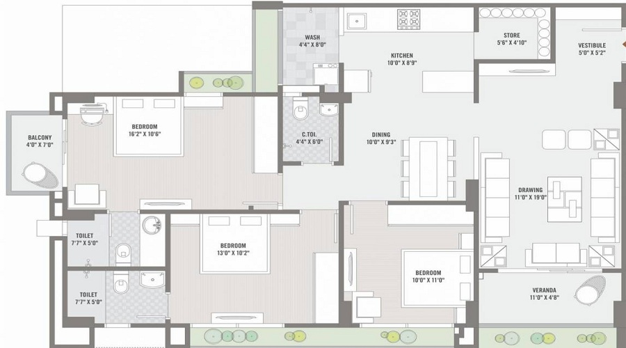 Dev Auram Sky Floor Plan