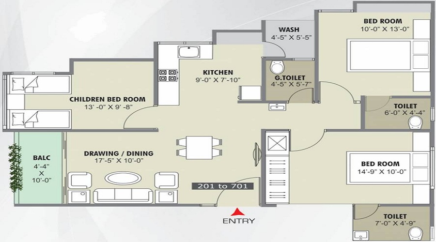 Shwetsom Stavam Residency Floor Plan
