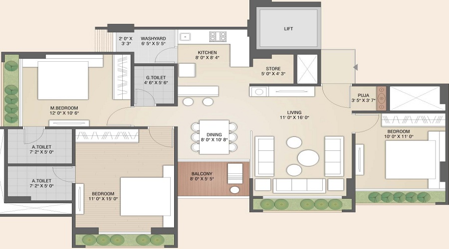 Shree Radha Jaldeep Florence Floor Plan
