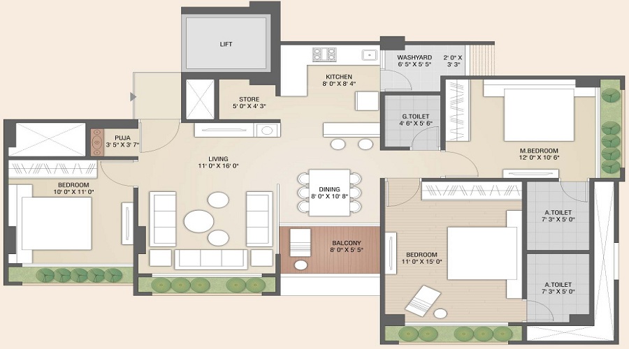 Shree Radha Jaldeep Florence Floor Plan
