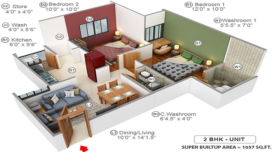 Shree Radha Jaldeep Icon 2 Floor Plan