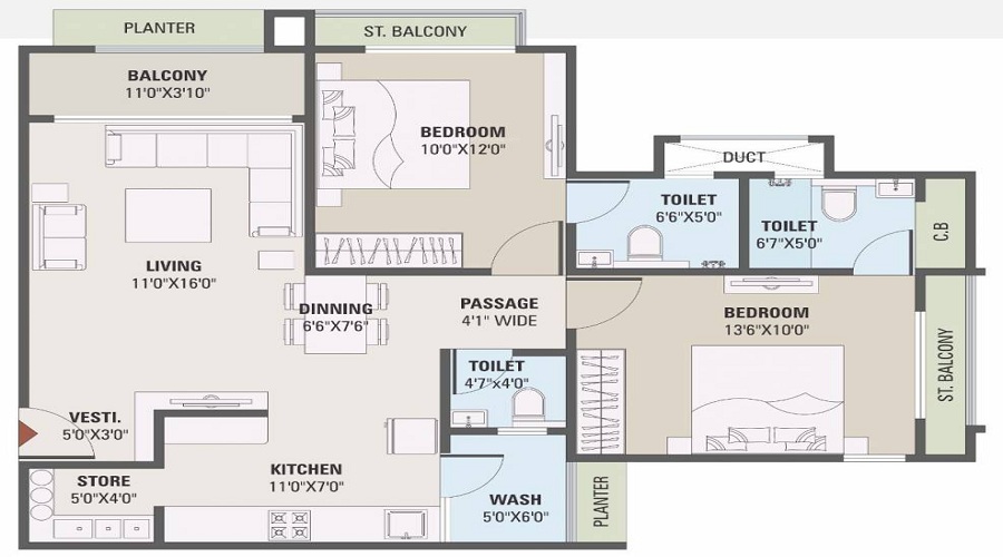Aaryan Vandematram Hills Floor Plan