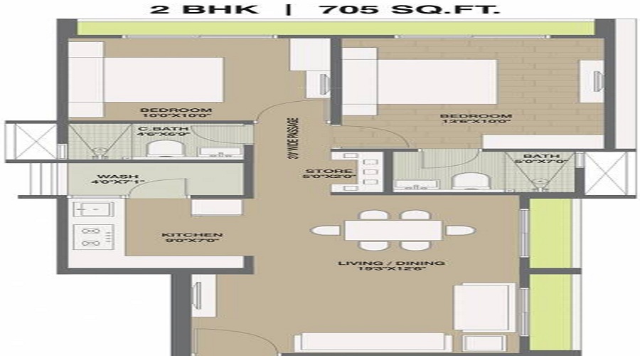 Saanvi Sky One Floor Plan