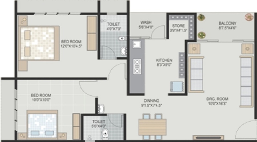 Sahjanand Shyam Srushti Floor Plan
