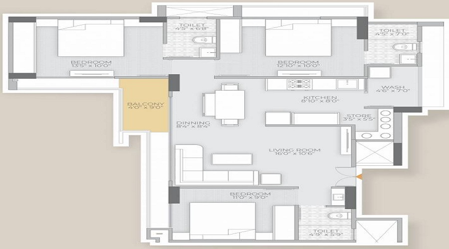 Setu Solitaire Floor Plan