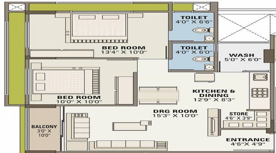 Maruti Swagatam 99 Floor Plan