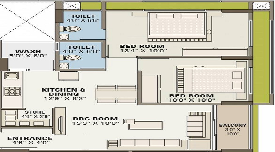 Maruti Swagatam 99 Floor Plan