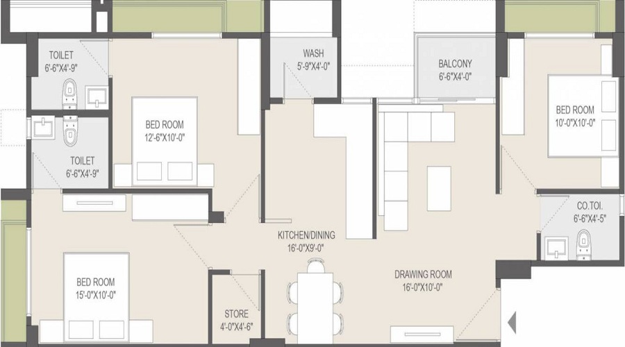 Raj Hir Asha Sky Floor Plan