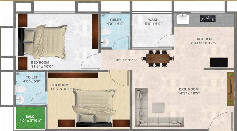 Shyamaji Madhav Ananta Floor Plan