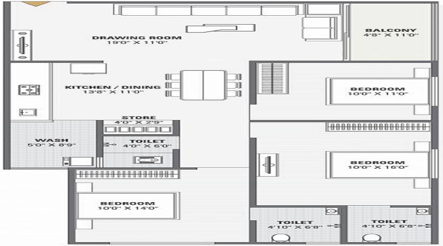 Satved White Crest Floor Plan