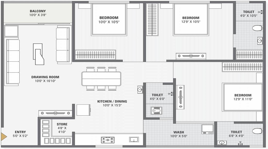 Satved White Crest Floor Plan