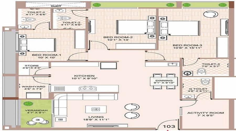 Arihant Nandini Heights Floor Plan