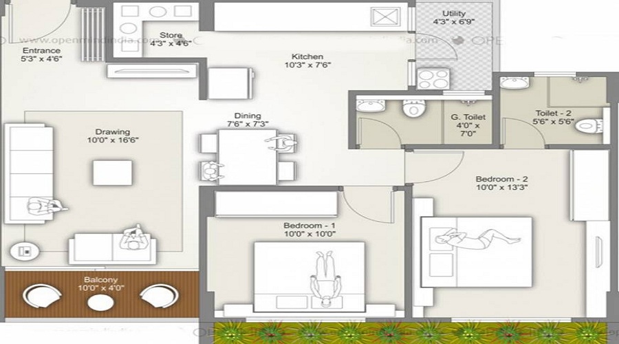 Bluvian Vraj Vatika II Floor Plan