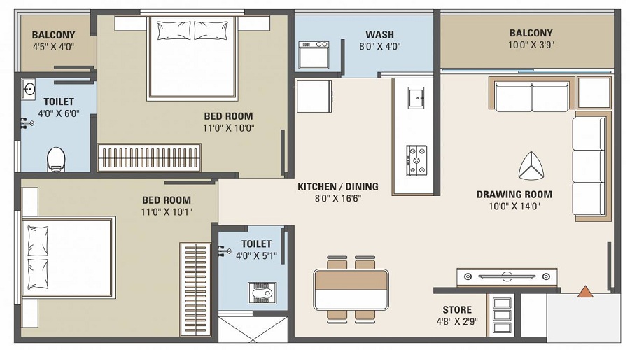 Rudra Copper Stone Sky Floor Plan