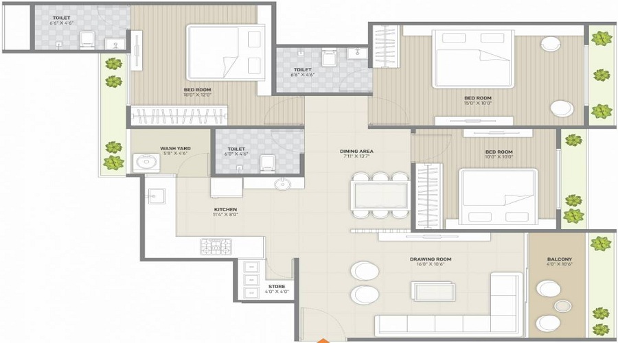 Ishwar Imperial Heights Floor Plan