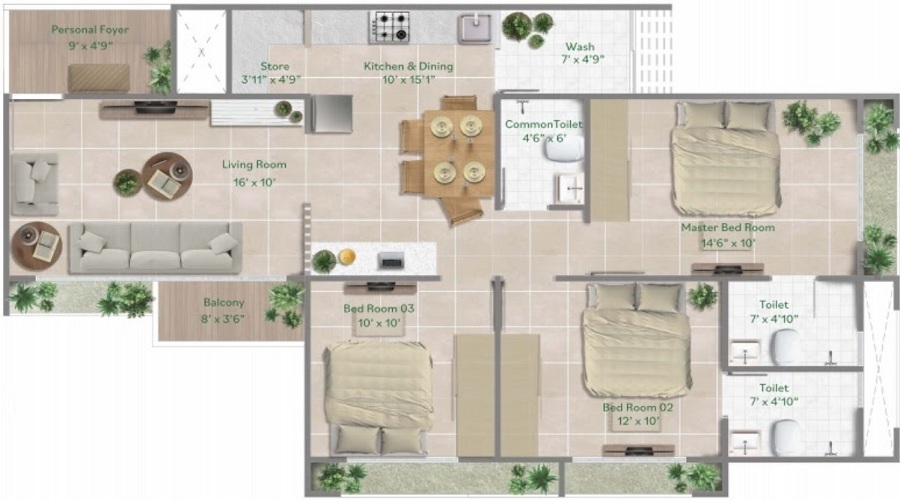 NB Upavan Floor Plan