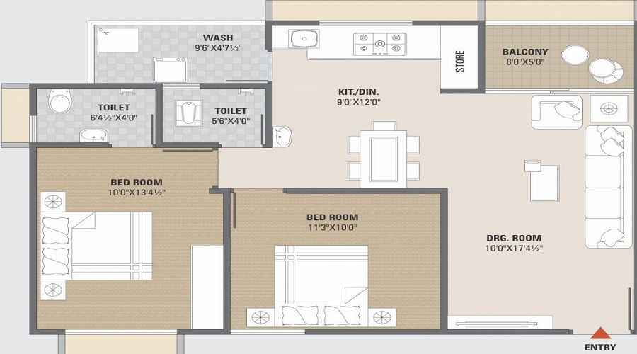 Dwarkesh Kanan Residency Floor Plan