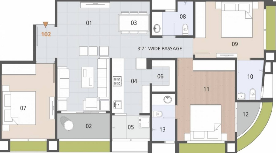 Solace Rajharsh Enclave Floor Plan