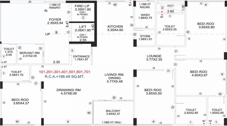 Ridhaan Infinity Baisharan Floor Plan