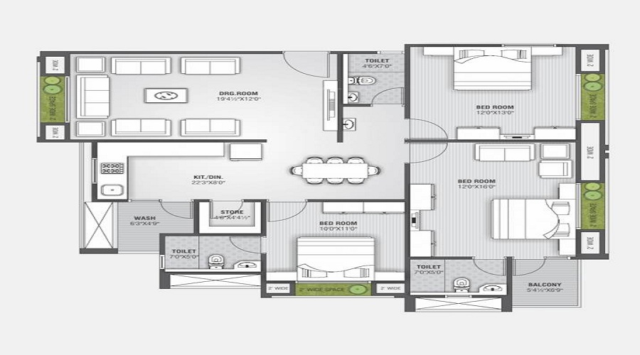 Gautam Shantikrupa Residency Floor Plan