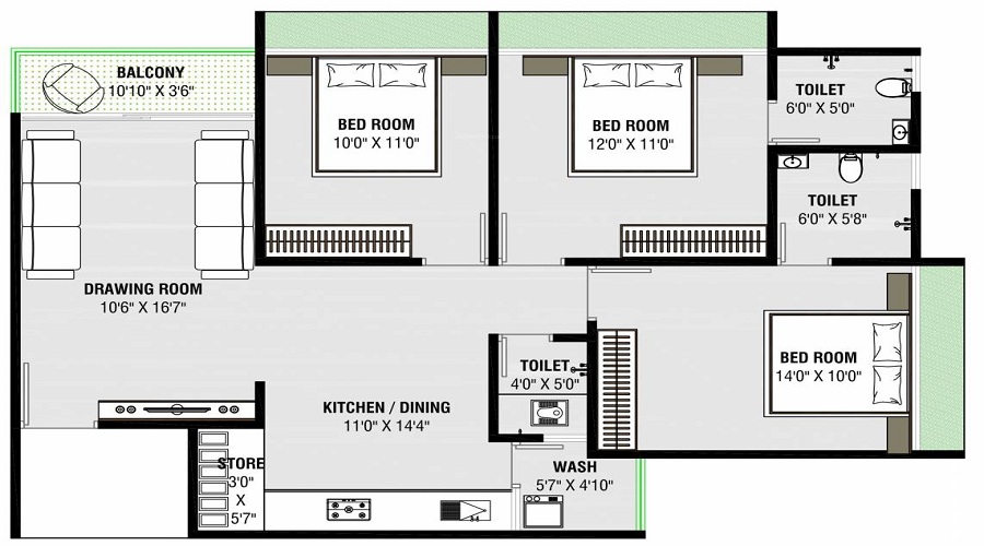 Shilp Sanskar Enclave Floor Plan