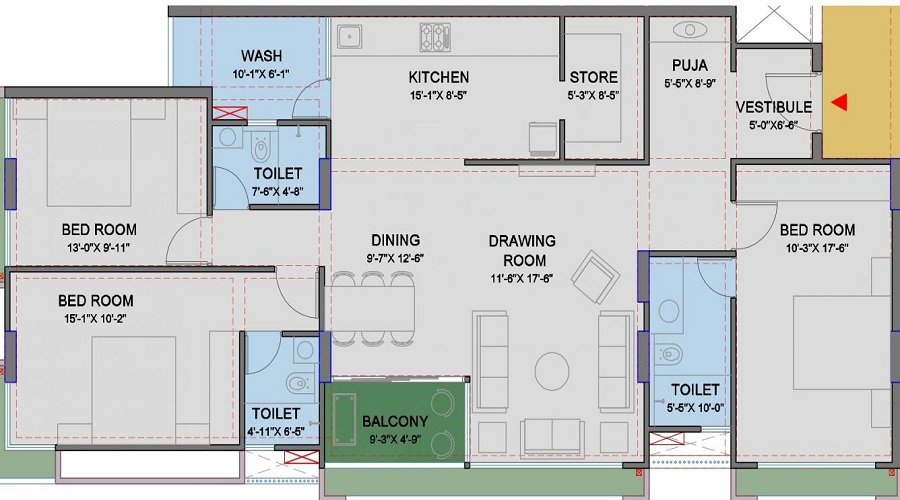 Excellon Rajal Apartment Floor Plan