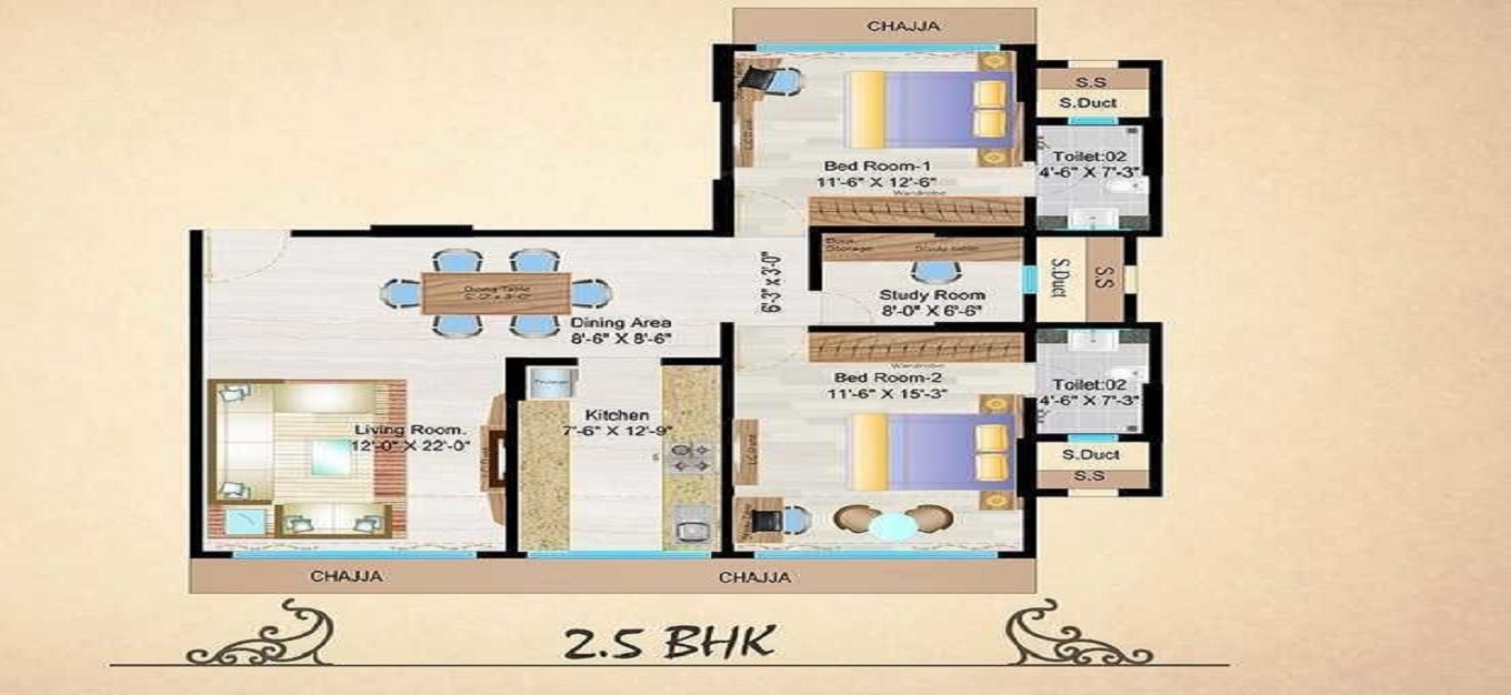 Adhiraj Samyama Tower 2B Floor Plan