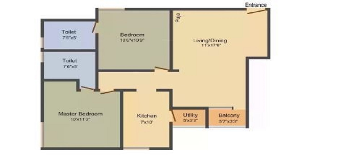 Unitech South City II Floor Plan