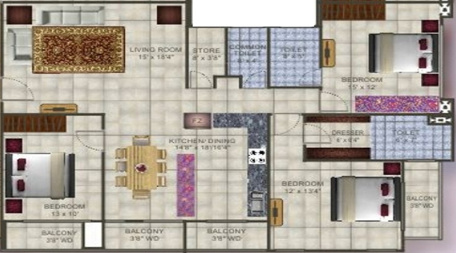 Shri Krishna Central Arc Floor Plan