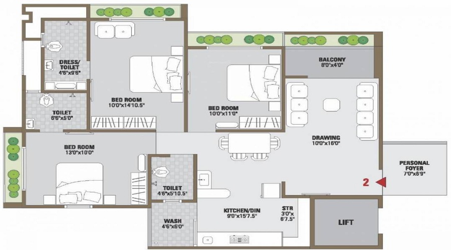 Ashapura Samanvay Scintilla Floor Plan