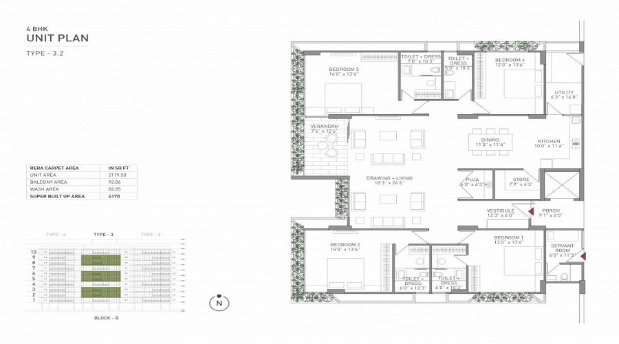 Dwarkesh Avant Floor Plan