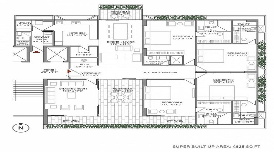Dwarkesh Avant Floor Plan