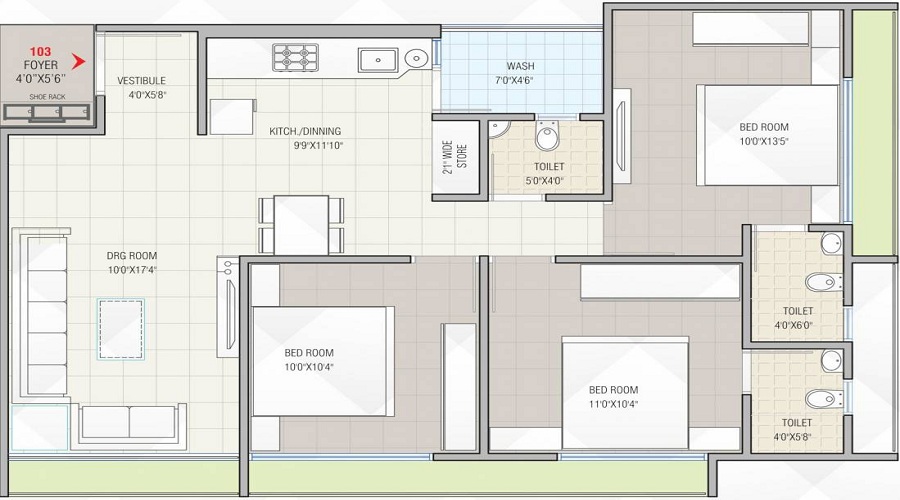 Dharma Residency Floor Plan
