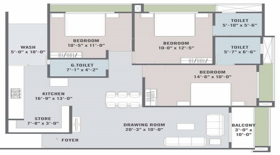 Rushant Shreeram Apartmen Floor Plan