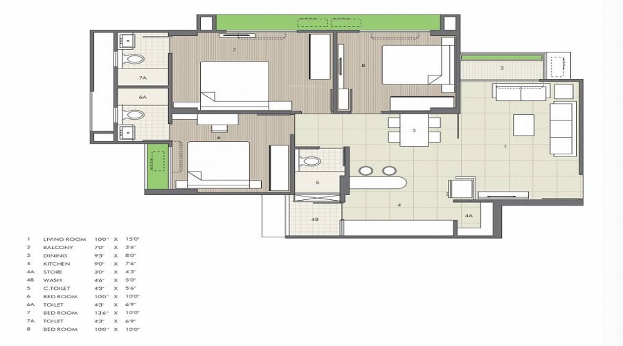 Vishwanath Sarathya West Floor Plan