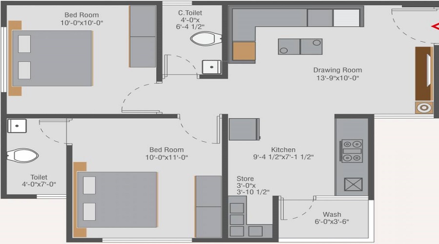 Rajvi Aashirvad Heights Floor Plan