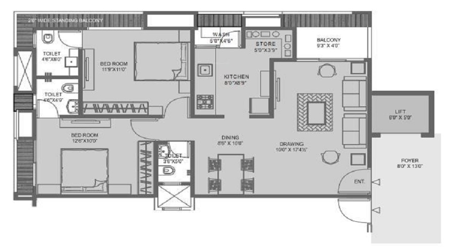 Iscon Flower Floor Plan