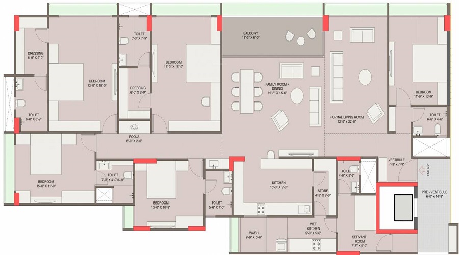 Saanvi Skydeck Serene Floor Plan