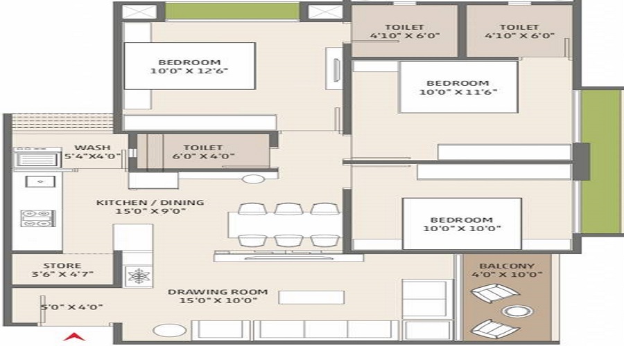 Saral Pushkar Flora Floor Plan