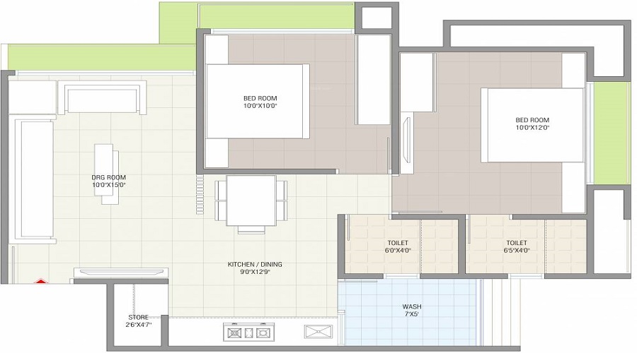 JP Nilkanth Amrut 2 Floor Plan