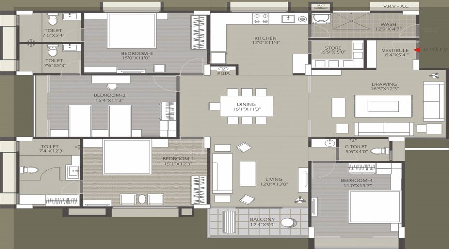 Kamnath Sepal Solitaire Floor Plan