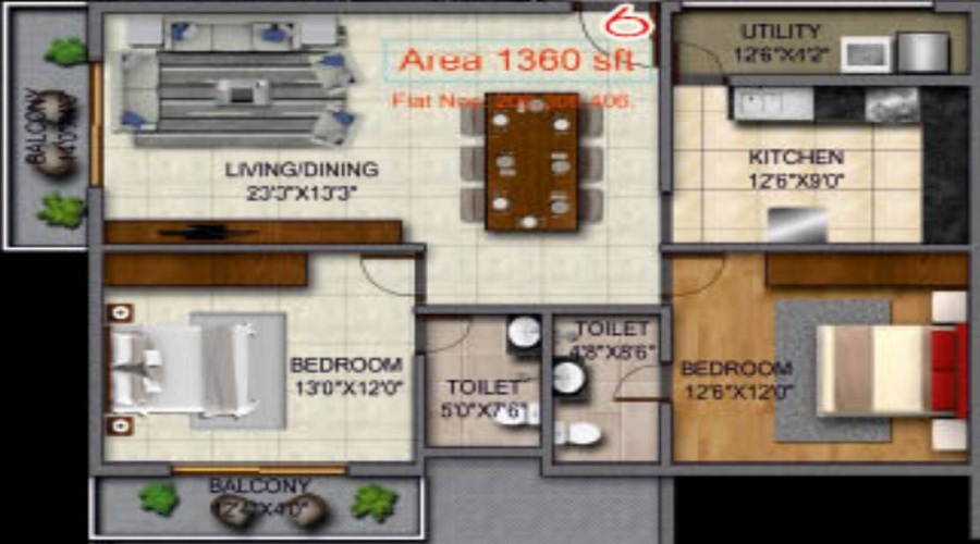 Comfort Lalbagh Residency Floor Plan